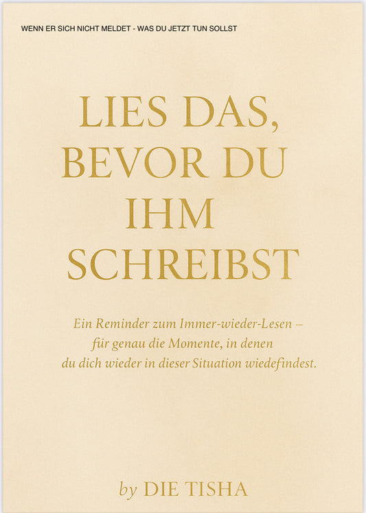Lies das, bevor du Ihm schreibst - E-Book